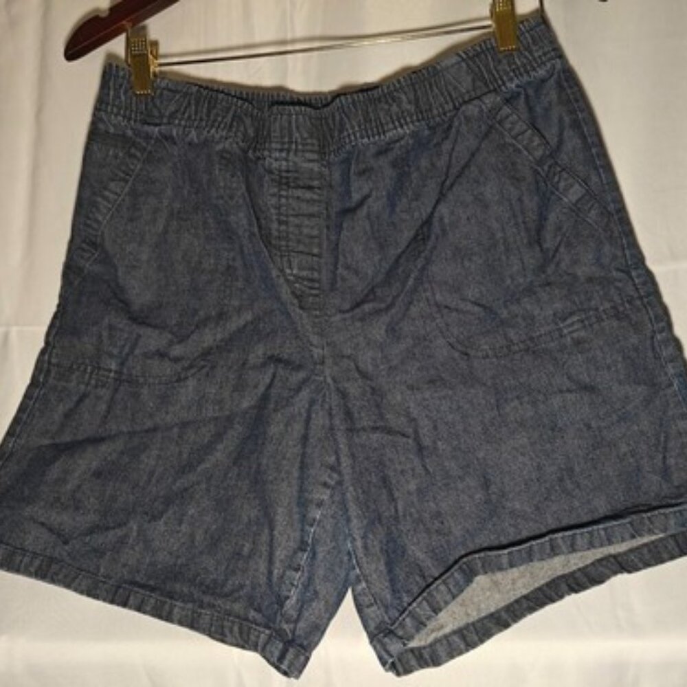 CLASSIC ELEMENTS -BLUE DENIM 100% COTTON JEAN SHORTS-10 S/C